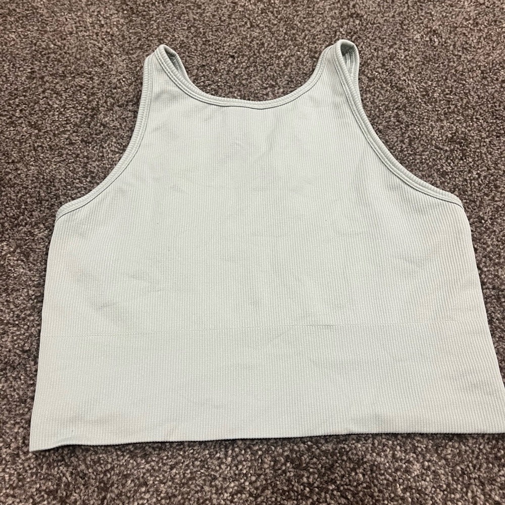 Mint Green Ribbed Tank Top